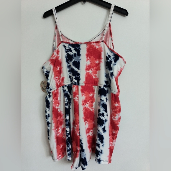 [5x$20] New Women Tie-Dye Short Romper/ Size 3X - Picture 3 of 8
